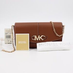 Brand New Michael Kors Izzy Pebbled Leather Convertible Shoulder Bag Clutch